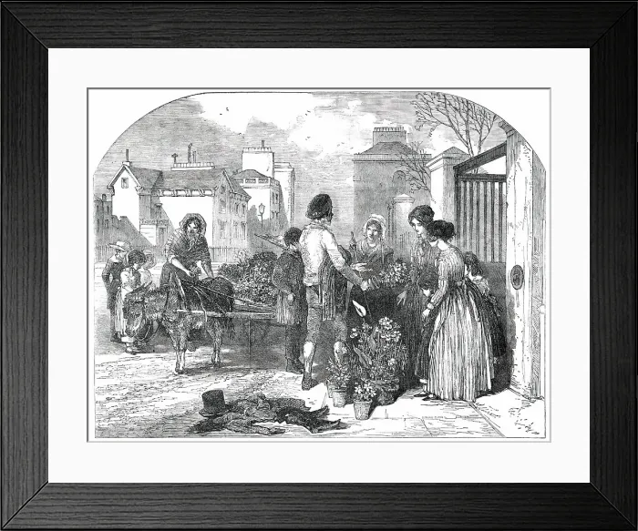 Framed Print : All A-Blowing! All A-Growing!, 1850. Creator: Edmund Evans Framed Print : All A-Blowing! All A-Growing!, 1850. Creator: Edmund Evans