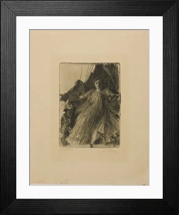 Framed Print : Maud Cassel (Mrs. Ashley), 1898. Creator: Anders Leonard Zorn