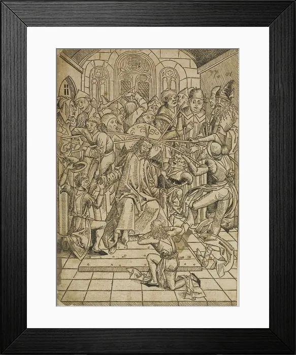 Framed Print : Christ Crowned with Thorns, page 72 from the Treasury (Schatzbehalter), 1491. Creator: Michael Wolgemut