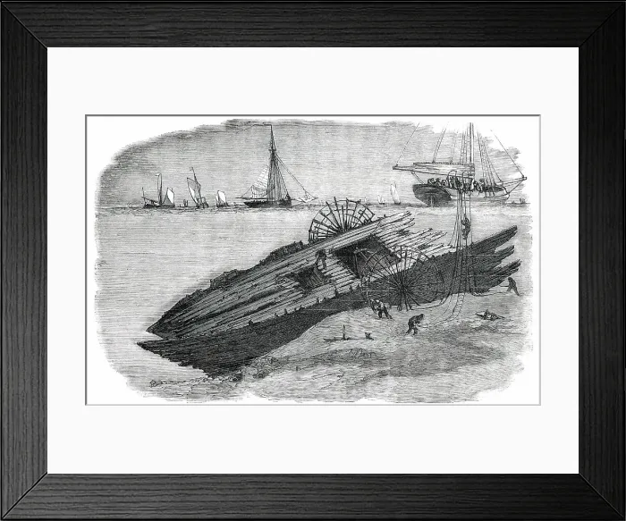 Framed Print : Wreck of the Royal Adelaide Steam-Ship, 1850. Creator: Unknown. Wreck of the Royal Adelaide Steam-Ship, 1850. Creator: Unknown Framed Print : Wreck of the Royal Adelaide Steam-Ship, 1850. Creator: Unknown. Wreck of the Royal Adelaide Steam-Ship, 1850. Creator: Unknown
