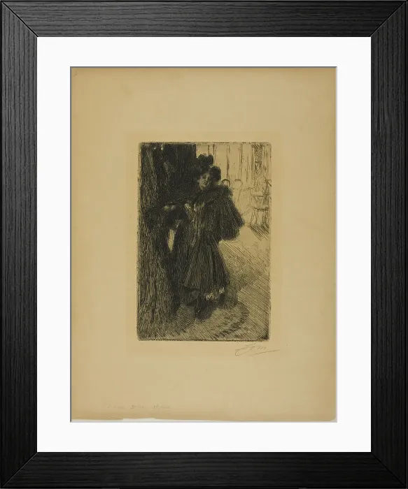 Framed Print : Effet de Nuit II, 1895. Creator: Anders Leonard Zorn Framed Print : Effet de Nuit II, 1895. Creator: Anders Leonard Zorn