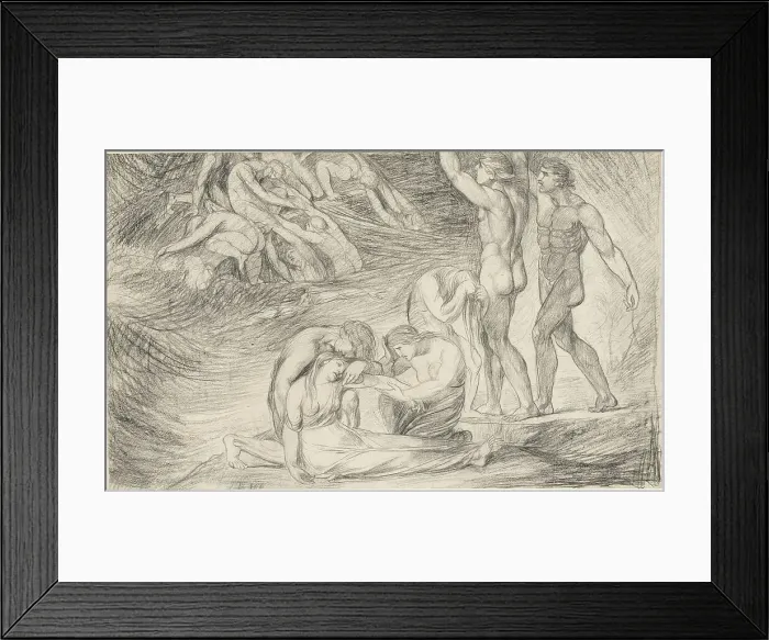 Framed Print : Viola Surviving the Shipwreck off the Coast of Illyria, from “Twelfth Night”, c. 1776. Creator: George Romney Framed Print : Viola Surviving the Shipwreck off the Coast of Illyria, from “Twelfth Night”, c. 1776. Creator: George Romney