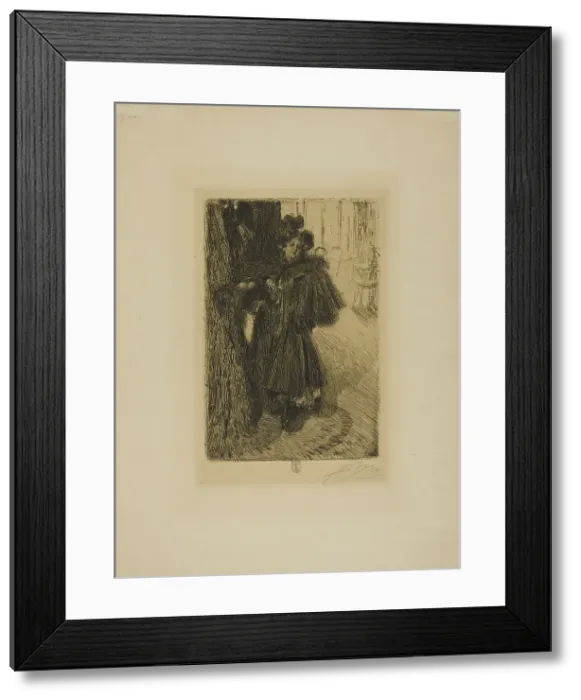 Framed Print : Effet de Nuit II, 1895. Creator: Anders Leonard Zorn Framed Print : Effet de Nuit II, 1895. Creator: Anders Leonard Zorn