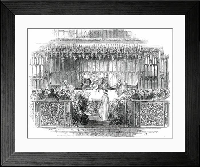 Framed Print : Consecration of the Bishop of Montreal, in Westminster Abbey, 1850. Creator: Smyth Framed Print : Consecration of the Bishop of Montreal, in Westminster Abbey, 1850. Creator: Smyth