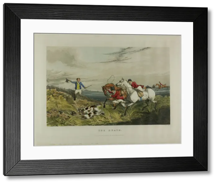 Framed Print : The Death, from Fox Hunting, 1828. Creator: Charles Bentley Framed Print : The Death, from Fox Hunting, 1828. Creator: Charles Bentley
