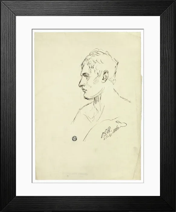 Framed Print : Bust of Young Man in Profile, n.d. Creator: Unknown Framed Print : Bust of Young Man in Profile, n.d. Creator: Unknown