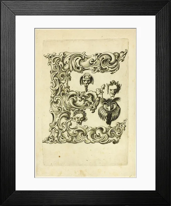 Framed Print : Letter E, 1630. Creator: Pierre Aubry