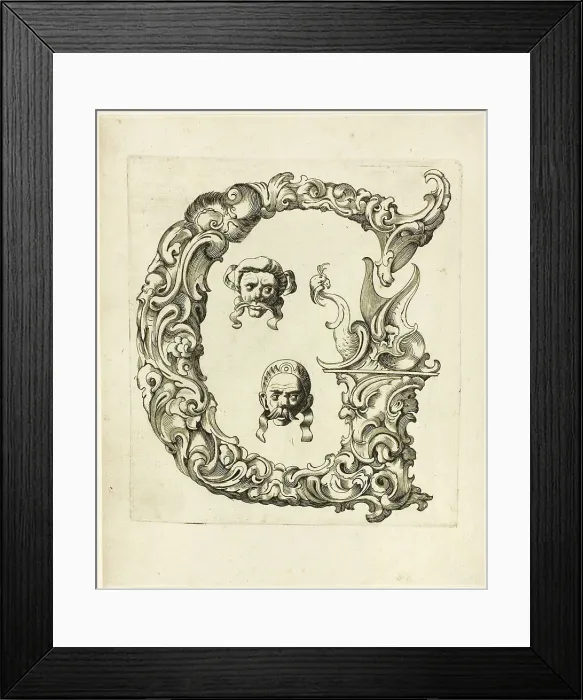 Framed Print : Letter G, 1630. Creator: Pierre Aubry Framed Print : Letter G, 1630. Creator: Pierre Aubry