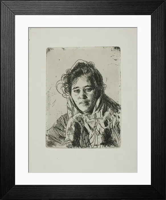 Framed Print : Young Girl from Mora (Kråkberg's Anna), 1903. Creator: Anders Leonard Zorn Framed Print : Young Girl from Mora (Kråkberg's Anna), 1903. Creator: Anders Leonard Zorn