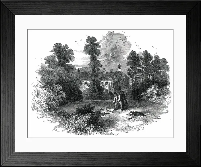 Framed Print : Rydal Mount: the Residence of Mr. Wordsworth, from an original drawing, 1850. Creator: Unknown Framed Print : Rydal Mount: the Residence of Mr. Wordsworth, from an original drawing, 1850. Creator: Unknown
