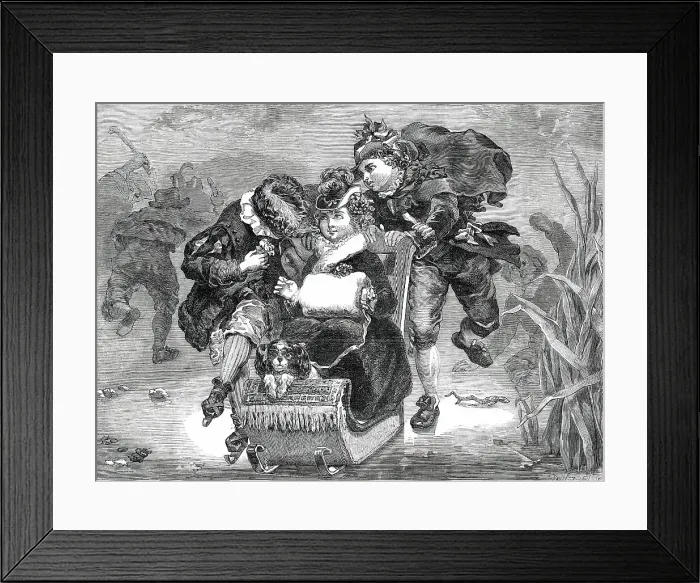 Framed Print : The Rivals - painted by J. Sant, 1850. Creator: Unknown