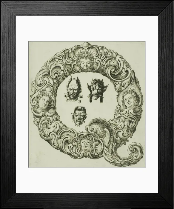 Framed Print : Letter Q, 1630. Creator: Pierre Aubry Framed Print : Letter Q, 1630. Creator: Pierre Aubry