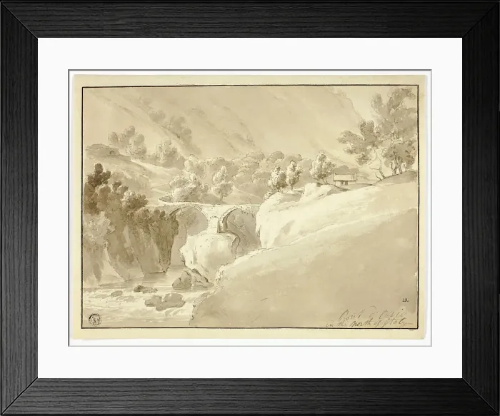 Framed Print : Pont d'Orio in the North of Italy, c.1800. Creators: Unknown, JMW Turner Framed Print : Pont d'Orio in the North of Italy, c.1800. Creators: Unknown, JMW Turner