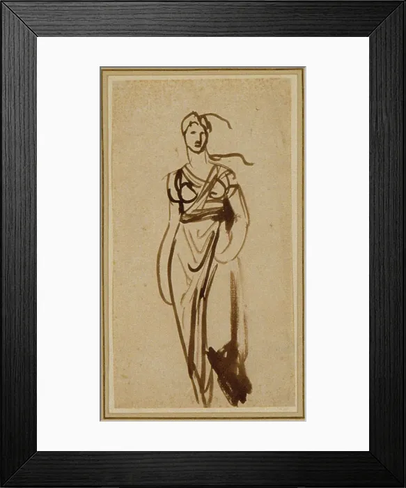 Framed Print : Figure of a Woman, c. 1776. Creator: George Romney Framed Print : Figure of a Woman, c. 1776. Creator: George Romney