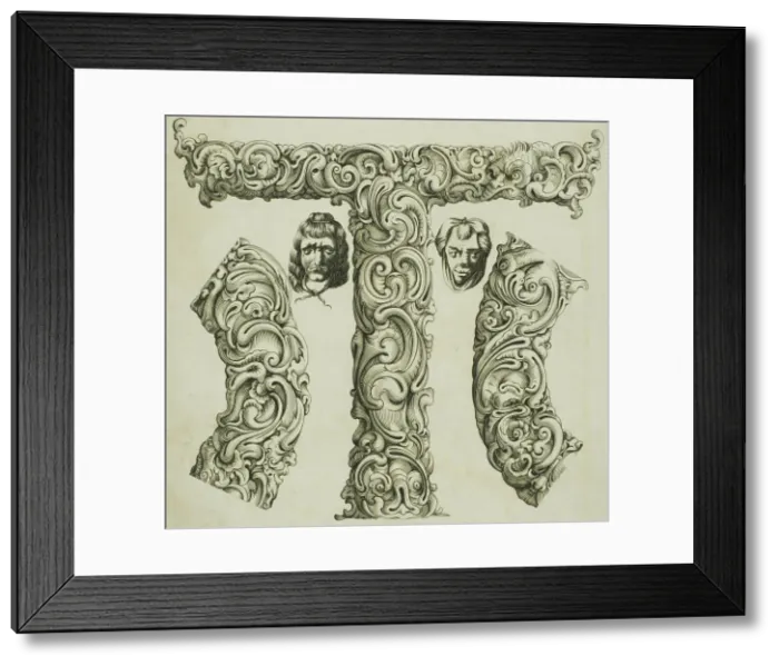Framed Print : Letter T, 1630. Creator: Pierre Aubry Framed Print : Letter T, 1630. Creator: Pierre Aubry