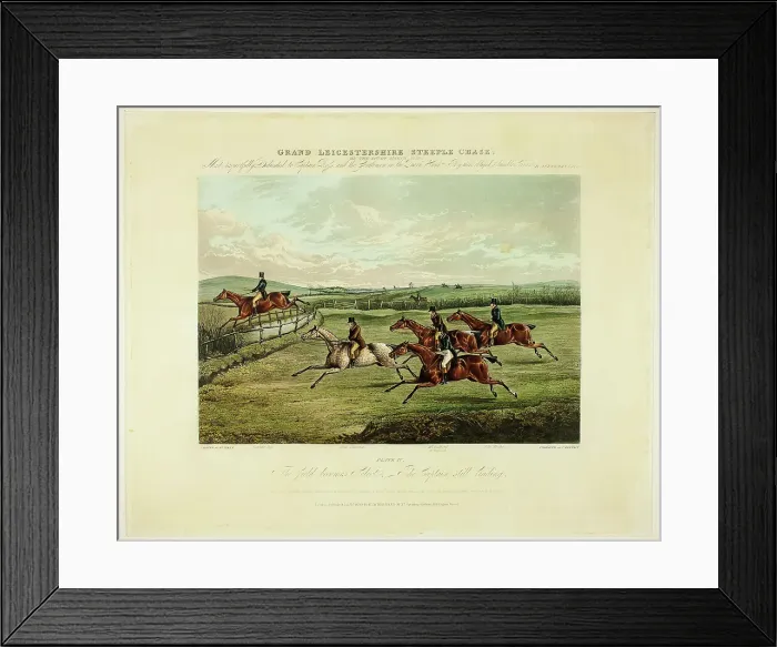 Framed Print : The Field becomes Select, from The Grand Steeplechase over Leicestershire, published 1830. Creator: Charles Bentley Framed Print : The Field becomes Select, from The Grand Steeplechase over Leicestershire, published 1830. Creator: Charles Bentley