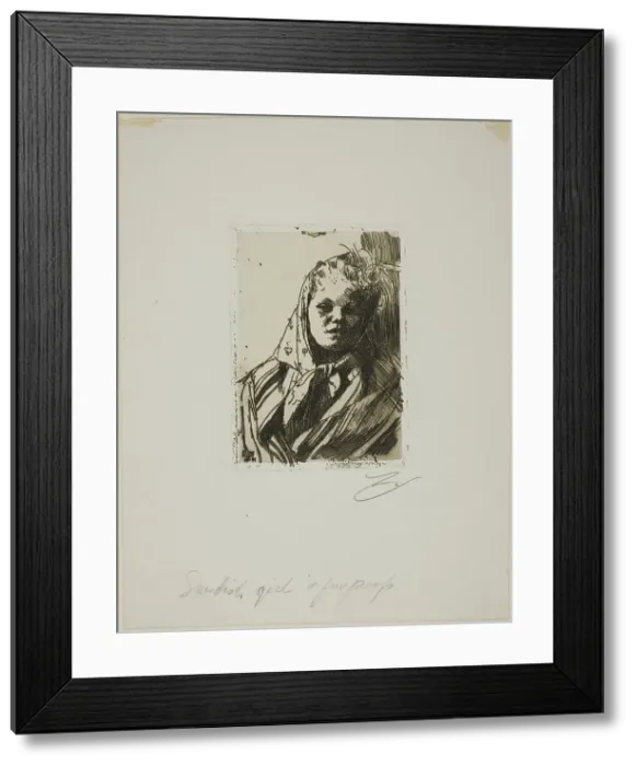 Framed Print : Dalecarlian Peasant Woman, 1891. Creator: Anders Leonard Zorn Framed Print : Dalecarlian Peasant Woman, 1891. Creator: Anders Leonard Zorn