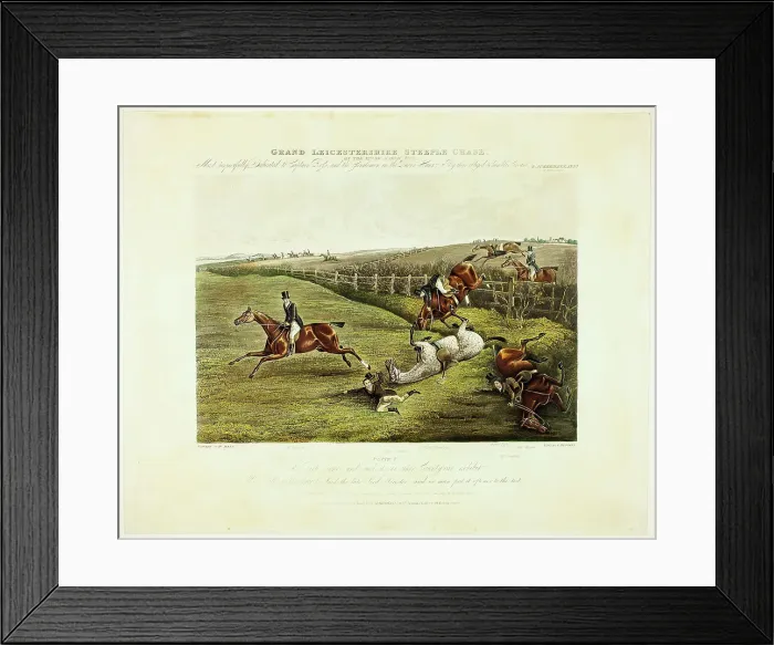 Framed Print : A Rich Scene, from Grand Leicestershire Steeplechase, published 1830. Creator: Charles Bentley Framed Print : A Rich Scene, from Grand Leicestershire Steeplechase, published 1830. Creator: Charles Bentley