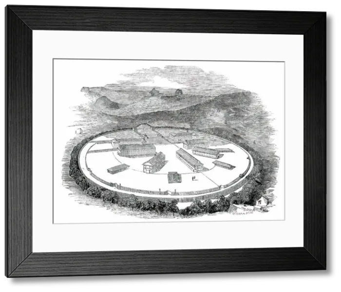 Framed Print : The War Prison, near Toy-Royal, Dartmoor, 1850. Creator: Unknown Framed Print : The War Prison, near Toy-Royal, Dartmoor, 1850. Creator: Unknown