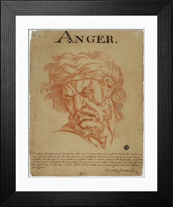 Framed Print : Anger, after 1698. Creator: Eduardus Jacobus Framed Print : Anger, after 1698. Creator: Eduardus Jacobus