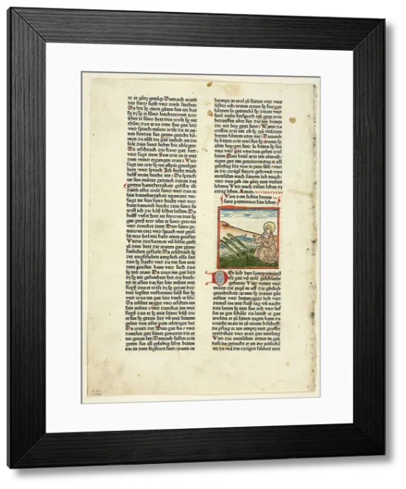 Framed Print : Life of Saint Pirminius from Heiligenleben, Winterteil (Lives of the Saints, Wintertime)... 1929. Creators: Unknown, Günther Zainer, Jacobus de Voragine, Wilhelm Ludwig Schreiber Framed Print : Life of Saint Pirminius from Heiligenleben, Winterteil (Lives of the Saints, Wintertime)... 1929. Creators: Unknown, Günther Zainer, Jacobus de Voragine, Wilhelm Ludwig Schreiber