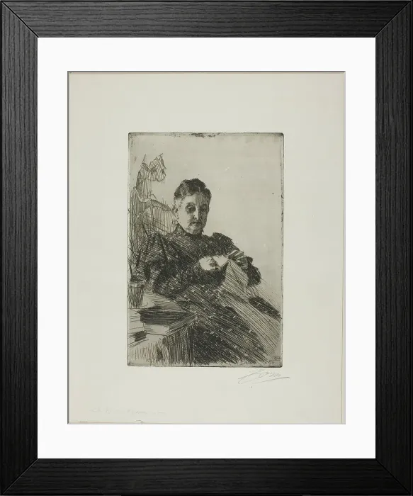 Framed Print : Mme Lamm II, 1894. Creator: Anders Leonard Zorn Framed Print : Mme Lamm II, 1894. Creator: Anders Leonard Zorn