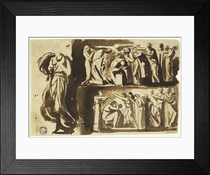 Framed Print : Figure Studies, c. late 1770s. Creator: George Romney Framed Print : Figure Studies, c. late 1770s. Creator: George Romney