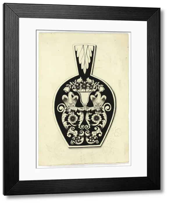 Framed Print : Decorative Design with Two Eagles, n.d. Creator: Unknown Framed Print : Decorative Design with Two Eagles, n.d. Creator: Unknown