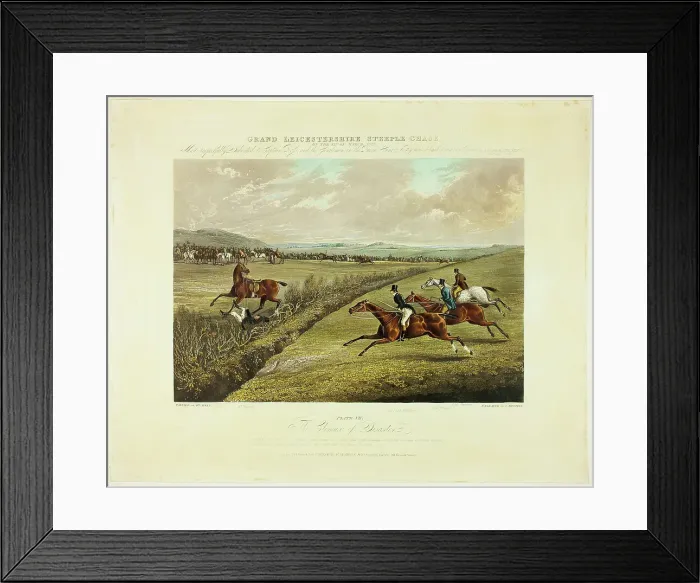 Framed Print : Climax of Disaster, from Grand Leicestershire Steeplechase, published 1830. Creator: Charles Bentley Framed Print : Climax of Disaster, from Grand Leicestershire Steeplechase, published 1830. Creator: Charles Bentley
