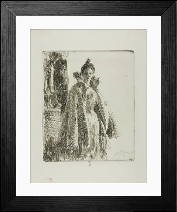 Framed Print : H. R. H. Princess Ingeborg of Sweden II, 1900. Creator: Anders Leonard Zorn Framed Print : H. R. H. Princess Ingeborg of Sweden II, 1900. Creator: Anders Leonard Zorn