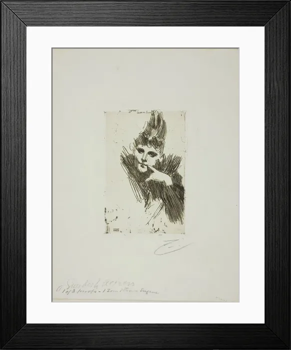 Framed Print : Gerda Grönberg I, 1891. Creator: Anders Leonard Zorn Framed Print : Gerda Grönberg I, 1891. Creator: Anders Leonard Zorn