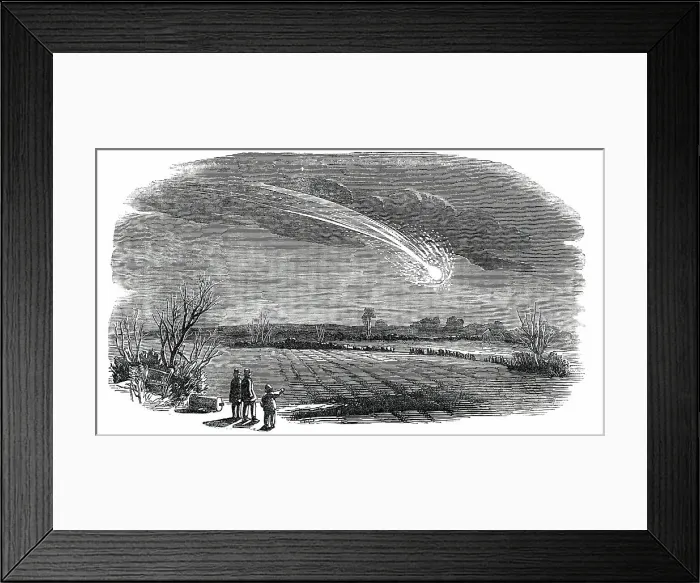 Framed Print : The Meteor, as seen from the Fulham-Road, 1850. Creator: Unknown Framed Print : The Meteor, as seen from the Fulham-Road, 1850. Creator: Unknown