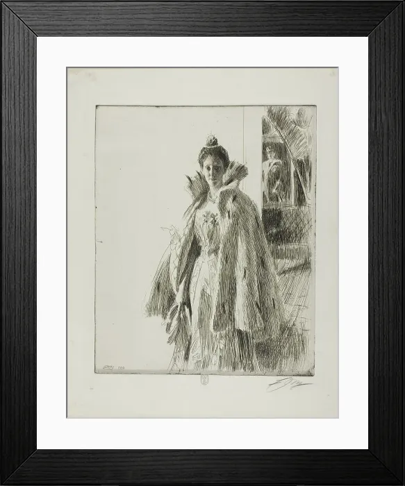 Framed Print : H. R. H. Princess Ingeborg of Sweden I, 1900. Creator: Anders Leonard Zorn Framed Print : H. R. H. Princess Ingeborg of Sweden I, 1900. Creator: Anders Leonard Zorn