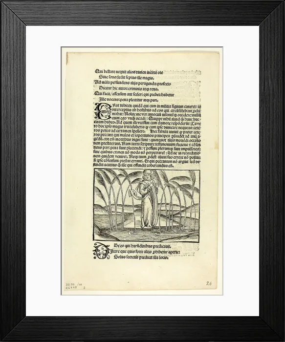 Framed Print : The Man Who Therefore Preached to the Reeds (recto) and The Armed Noble Who... 1929. Creators: Unknown, Michael Furter, Wilhelm Ludwig Schreiber Framed Print : The Man Who Therefore Preached to the Reeds (recto) and The Armed Noble Who... 1929. Creators: Unknown, Michael Furter, Wilhelm Ludwig Schreiber