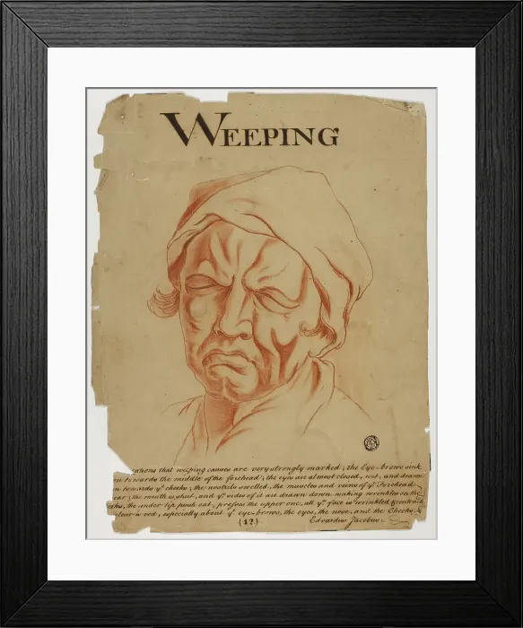 Framed Print : Weeping, after 1698. Creator: Eduardus Jacobus Framed Print : Weeping, after 1698. Creator: Eduardus Jacobus