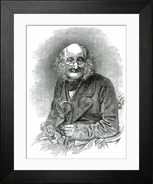 Framed Print : Mr. James Colman, aged 100, Feb. 14, 1850. Creator: Unknown