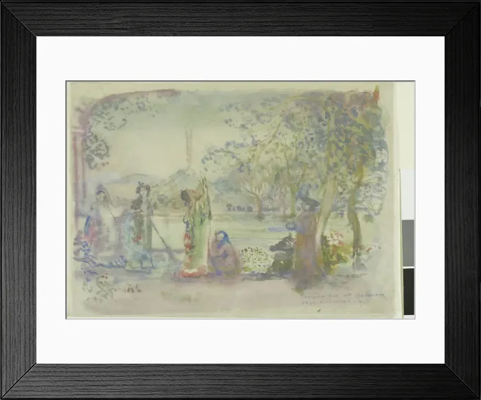 Framed Print : Scene on a Lake in the Morning, 1906. Creator: Charles Conder Framed Print : Scene on a Lake in the Morning, 1906. Creator: Charles Conder