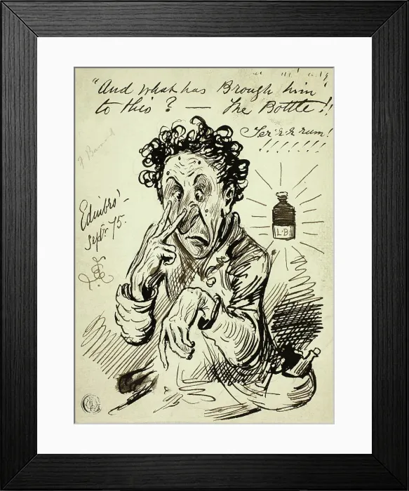 Framed Print : And What has Brought [sic] Him to This?-The Bottle!!, 1875. Creator: Frederick Barnard