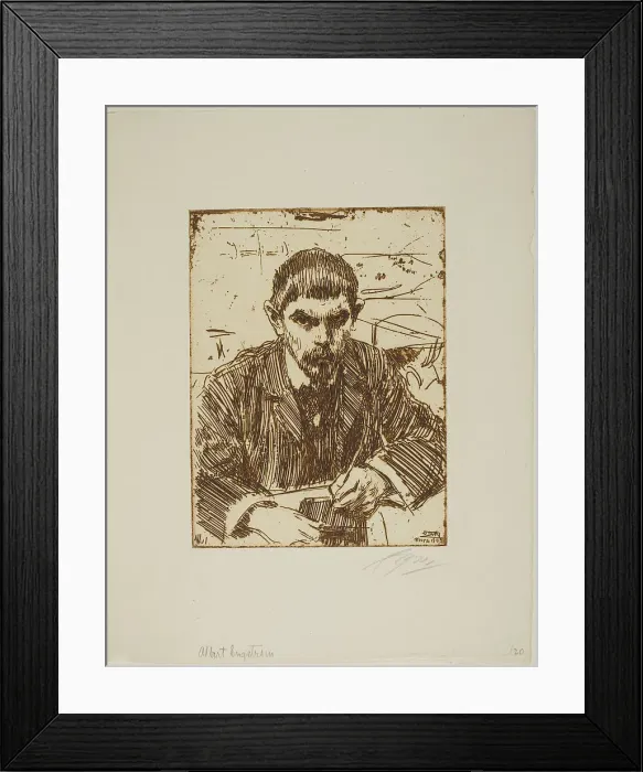 Framed Print : Albert Engström, 1905. Creator: Anders Leonard Zorn Framed Print : Albert Engström, 1905. Creator: Anders Leonard Zorn