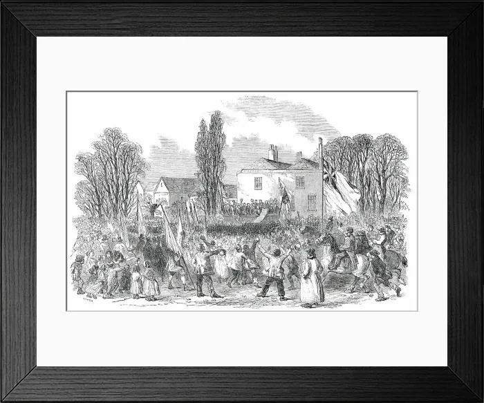 Framed Print : Presentation of the Address to the Hon. A. H. Vernon at Barlowfold, 1850. Creator: Smyth Framed Print : Presentation of the Address to the Hon. A. H. Vernon at Barlowfold, 1850. Creator: Smyth