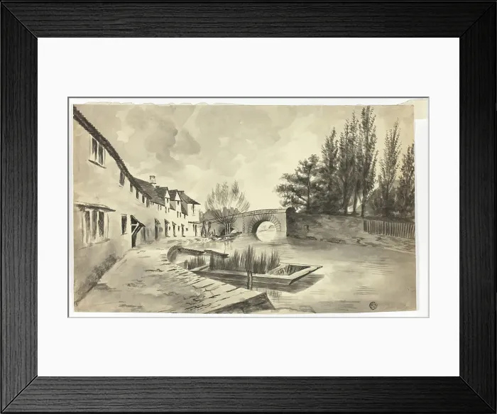 Framed Print : Fisher Row and the Bridge over the River on the New Road, n.d. Creator: Unknown Framed Print : Fisher Row and the Bridge over the River on the New Road, n.d. Creator: Unknown
