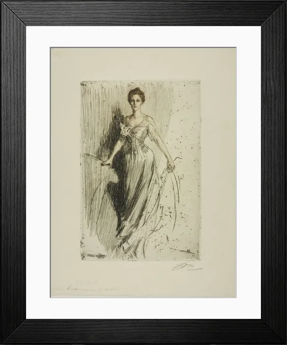 Framed Print : Miss Lurman, 1901. Creator: Anders Leonard Zorn Framed Print : Miss Lurman, 1901. Creator: Anders Leonard Zorn