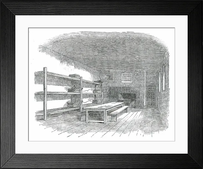 Framed Print : Ward for Condemned Male Prisoners, Newgate Prison, 1850. Creator: Unknown Framed Print : Ward for Condemned Male Prisoners, Newgate Prison, 1850. Creator: Unknown
