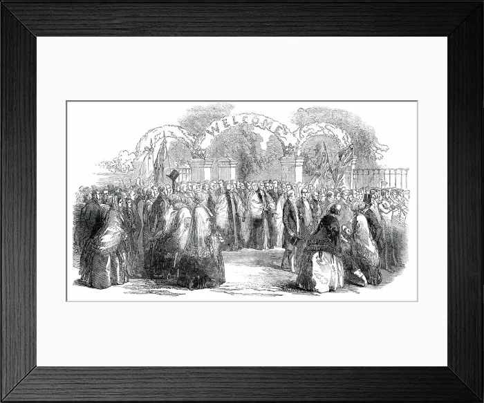 Framed Print : Founding of the The New School at Loughborough - the Procession, 1850. Creator: Unknown Framed Print : Founding of the The New School at Loughborough - the Procession, 1850. Creator: Unknown