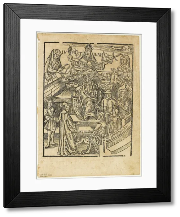 Framed Print : Illustration from Margarita philosophica, plate 35 from Woodcuts...1517, assembled... 1937. Creators: Unknown, Max Geisberg Framed Print : Illustration from Margarita philosophica, plate 35 from Woodcuts...1517, assembled... 1937. Creators: Unknown, Max Geisberg