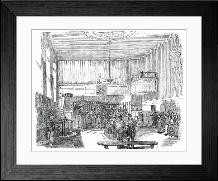 Framed Print : The Chapel, Newgate Prison, 1850. Creator: Unknown Framed Print : The Chapel, Newgate Prison, 1850. Creator: Unknown