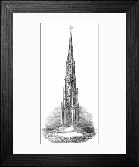 Framed Print : The New High Civic Cross, Bristol, 1850. Creator: Unknown Framed Print : The New High Civic Cross, Bristol, 1850. Creator: Unknown
