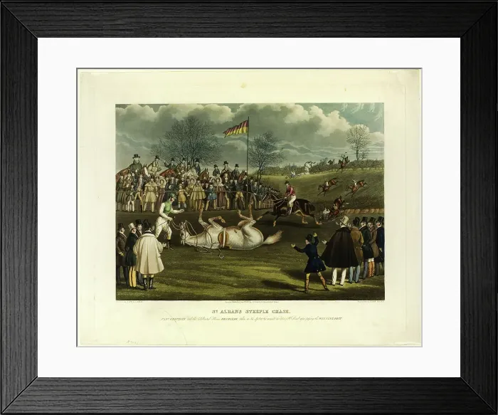 Framed Print : Saint Albans Steeplechase, 1837. Creator: Charles Hunt Framed Print : Saint Albans Steeplechase, 1837. Creator: Charles Hunt