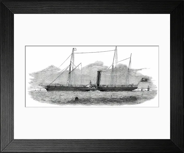 Framed Print : The New Steam-Packet, Her Majesty, 1850. Creator: Unknown. The New Steam-Packet, Her Majesty, 1850. Creator: Unknown Framed Print : The New Steam-Packet, Her Majesty, 1850. Creator: Unknown. The New Steam-Packet, Her Majesty, 1850. Creator: Unknown