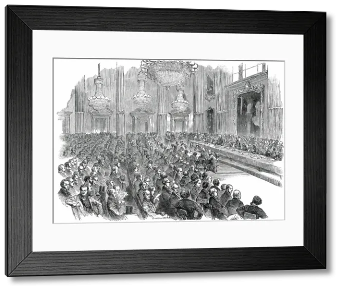 Framed Print : The Great Exhibition of Industry, 1851 - Meeting at the Mansion-House, 1850. Creator: Unknown Framed Print : The Great Exhibition of Industry, 1851 - Meeting at the Mansion-House, 1850. Creator: Unknown